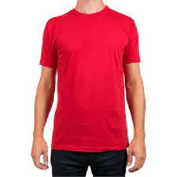 Men plain red t-shirt